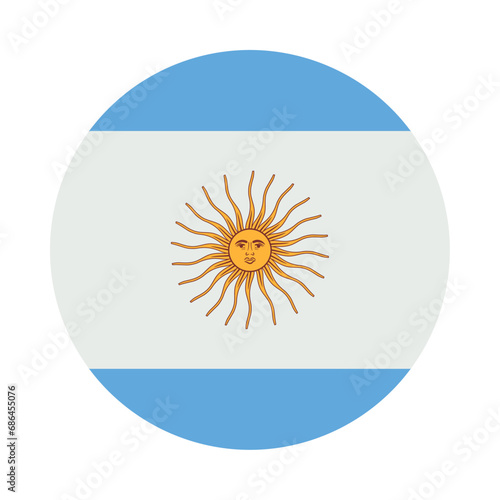 soccer argentina flag button