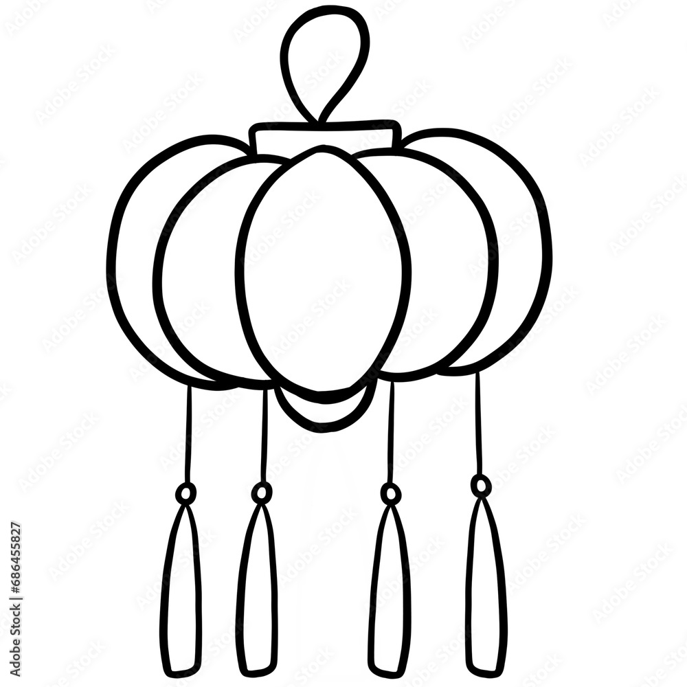 Obraz premium Decorated paper lantern 