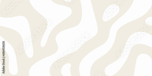 Fototapeta Naklejka Na Ścianę i Meble -  Abstract organic shape seamless pattern illustration. Smooth round shapes background, creative drawing texture print. Dynamic liquid splash repeating wallpaper design.	