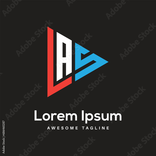 LAS Letter Logo Design Free Icon