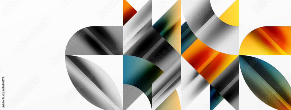 Abstract geometric shapes symbolizing creative technology, digital art, social communication, and modern science. Ideal for posters, covers, banners, brochures and websites Abstract geometric shapes symbolizing creative technology, digital art, social communication, and modern science. Ideal for posters, covers, banners, brochures and websites