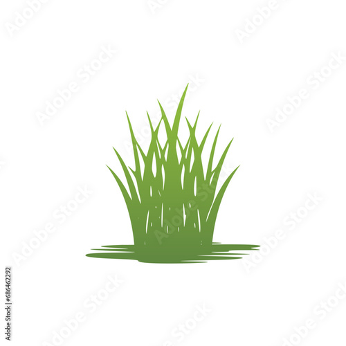 Salt marsh grass logo icon