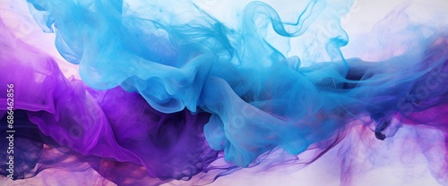 Blue purple abstract background, luxury colored smoke, acrylic paint underwater explosion, cosmic swirling ink © Muhammad