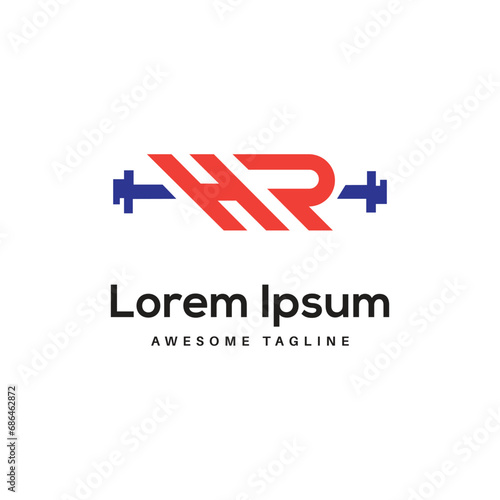 HR Letter Logo Design Free Icon