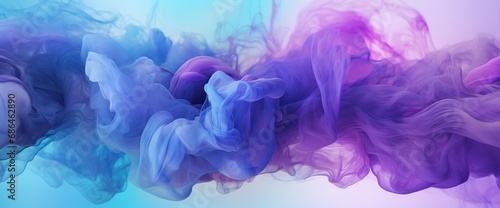 Blue purple abstract background, luxury colored smoke, acrylic paint underwater explosion, cosmic swirling ink