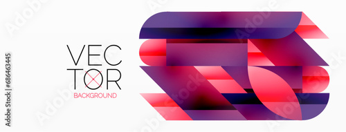 Abstract masterpiece formed by delicate interplay of circles, squares, and triangles. Geometric elements converge in harmonious chaos, evoking sense of modern creativity. Symphony of shapes