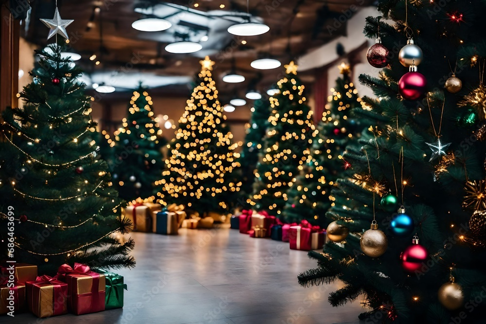 christmas tree with gifts Generated Ai christmas tree with gifts Generated Ai