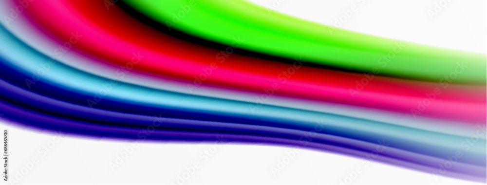 Rainbow color silk blurred wavy line background on white, luxuriously vibrant visually captivating backdrop. Stunning blend of colors reminiscent of rainbow, silky and gracefully blurred wavy pattern Rainbow color silk blurred wavy line background on white, luxuriously vibrant visually captivating backdrop. Stunning blend of colors reminiscent of rainbow, silky and gracefully blurred wavy pattern