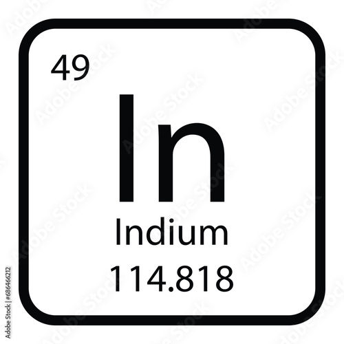 Indium icon vektor