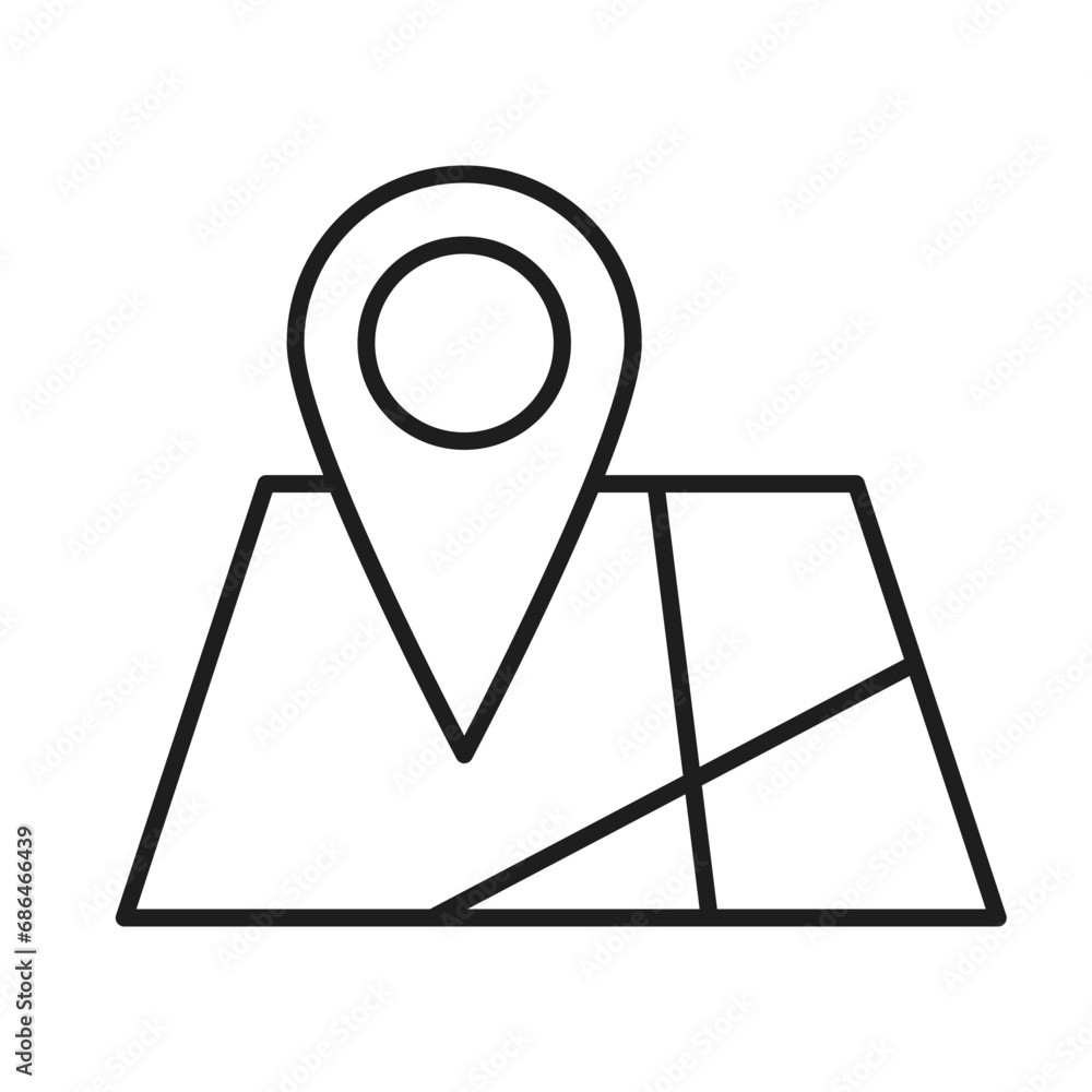 Simple icons representing locations and map pins Simple icons representing locations and map pins