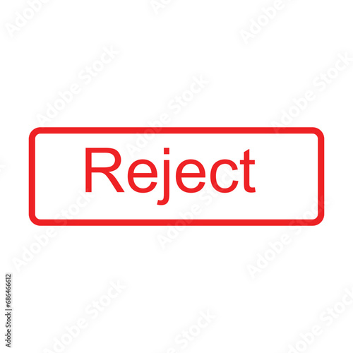 reject vector icon