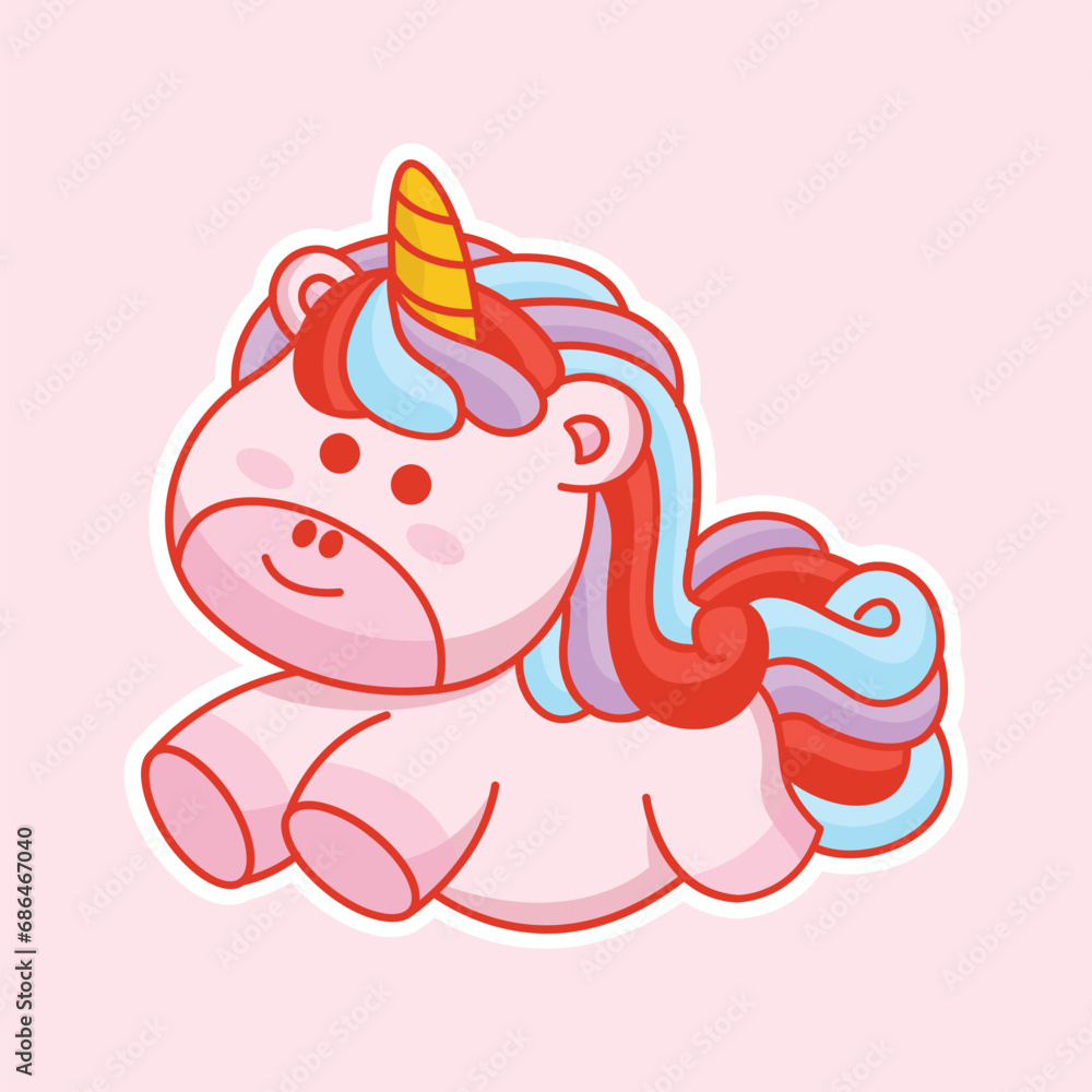 Cute unicorn cartoon icon vector illustration Cute unicorn cartoon icon vector illustration