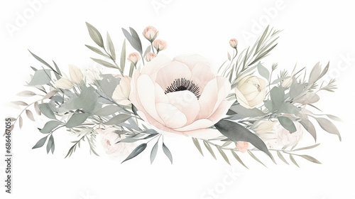 white ivory and blush peach stylish wedding design photo