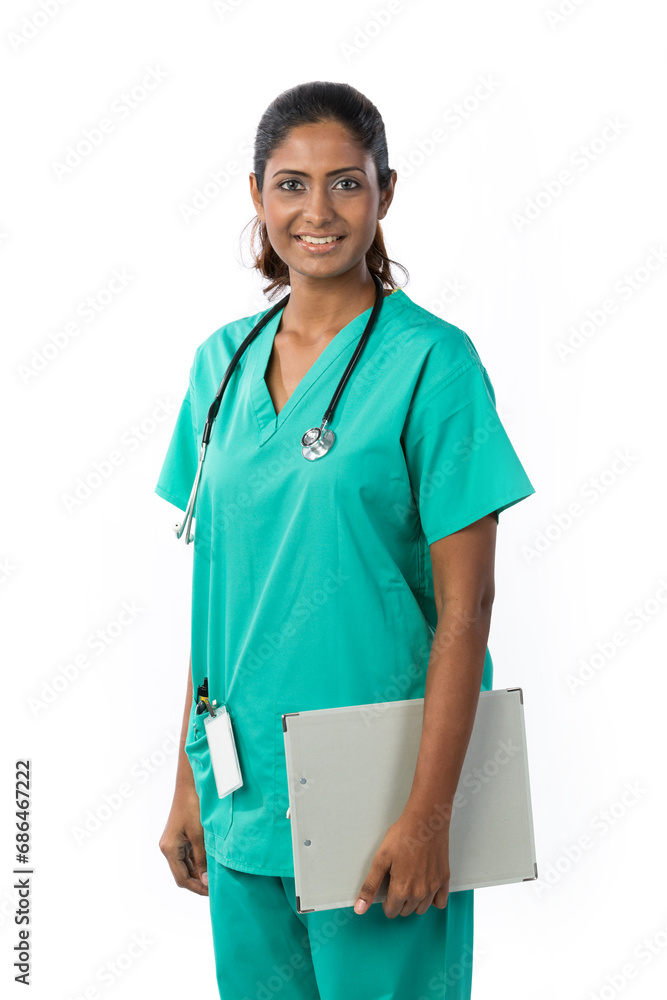 Portrait of a happy Female Indian Doctor