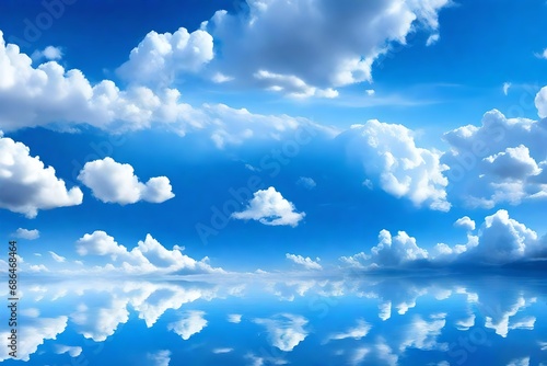 blue sky background with clouds--