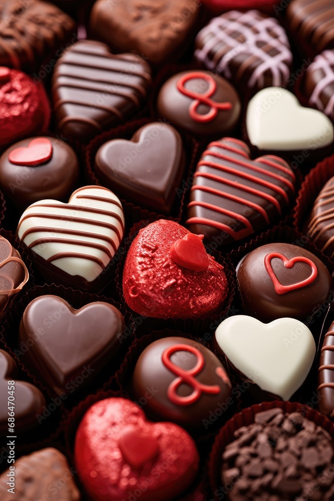 Delicious and sweet chocolates, perfect for Valentine's day