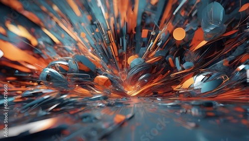 Modern digital abstract 3D background. Can be used in the description of network abilities