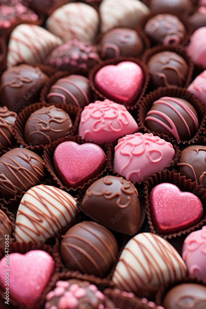 Delicious and sweet chocolates, perfect for Valentine's day