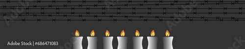 International Holocaust Remembrance Day vector. Star of David . January 27. Important day