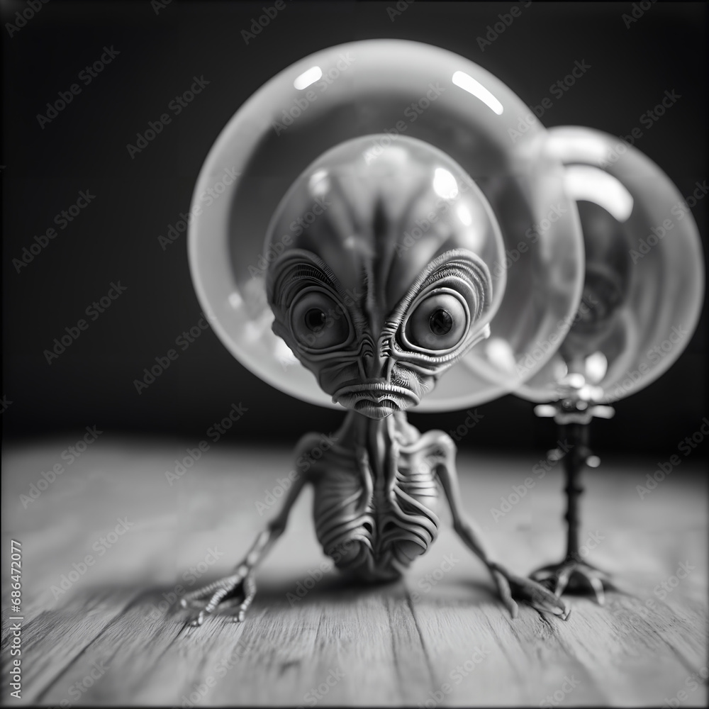 Fototapeta premium A small alien space invader.