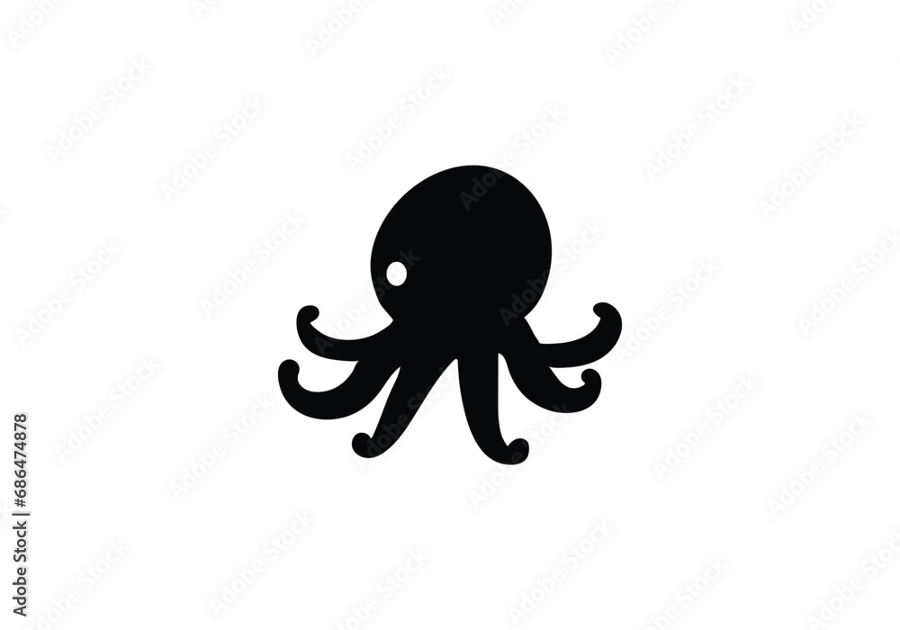 Blanket Octopus minimal style icon illustration design Blanket Octopus minimal style icon illustration design