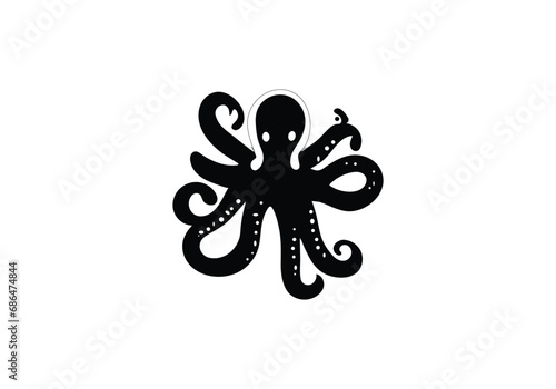 Blanket Octopus minimal style icon illustration design