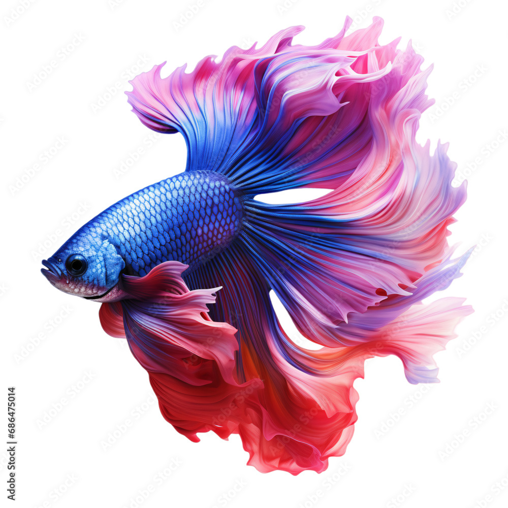 Fototapeta premium colorful betta fish isolated on white