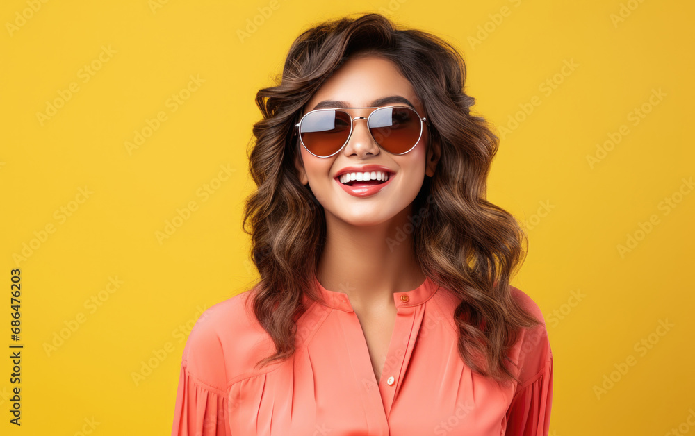 happy smiling Beautician on solid color background happy smiling Beautician on solid color background
