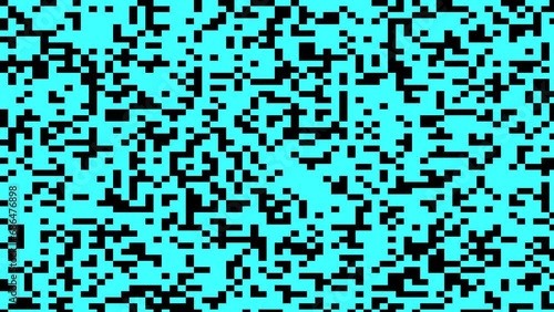 Abstract blue pixel animated background.
