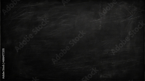 Abstract chalk rubbed out on blackboard or chalkboard texture clean school board for background. old black wall background texture Blackboard texture horizontal black board and chalkboard background. photo