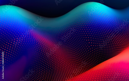 3d abstract dots wave pattern background