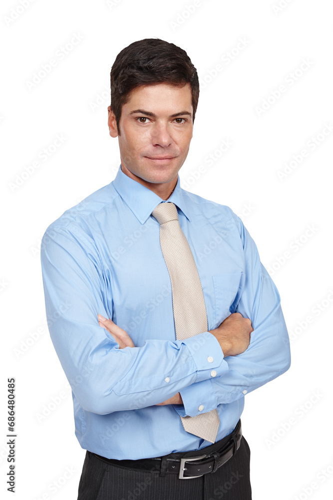 Businessman, confident and portrait with arms crossed for professional, consultant and corporate career. Person, smile face and job pride with suit or tie and isolated on transparent png background Businessman, confident and portrait with arms crossed for professional, consultant and corporate career. Person, smile face and job pride with suit or tie and isolated on transparent png background