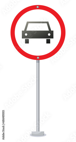 Vector cartoon image of road signs. Driving and traffic rules concept. Elements for your design.