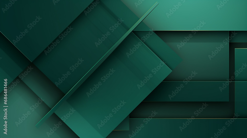 dark green square pattern on background with shadow. 3d modern square ...