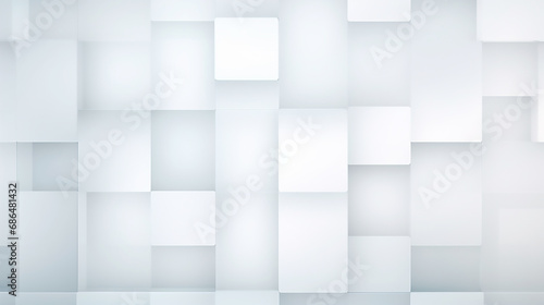 Modern white and light grey square overlapped pattern on background with shadow. white background. Minimal geometric white light background abstract design. Elegant white and grey Background.