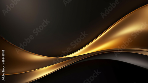 gold wave dark background.
