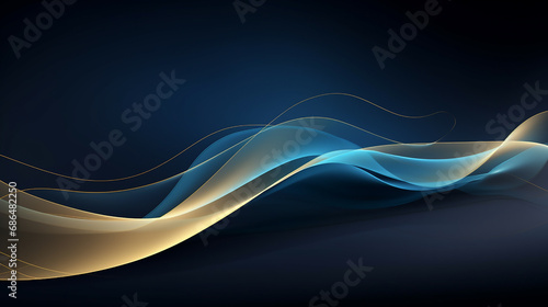 Dark abstract background with glowing wave. Shiny moving wave design element. Lights background. Colored music wave. Big data digital code.