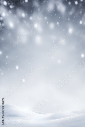 Falling snow background. Vertical composition © Thanh