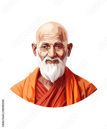 illustration of Tailang Swami Jayanti ai generative 