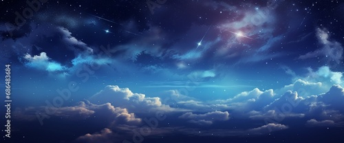 Space of night sky with cloud and stars © Muhammad