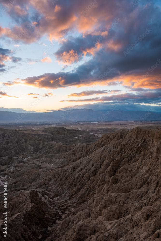 Fonts Point Sunset at Anza Borrego State Park