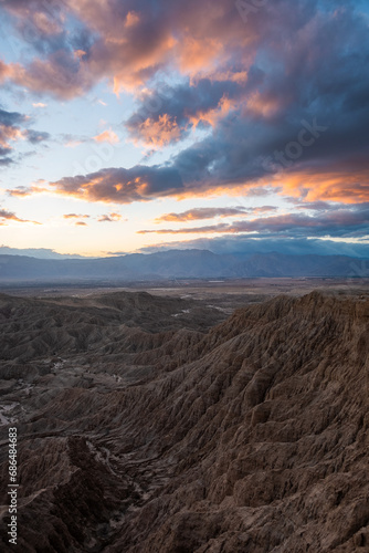 Fonts Point Sunset at Anza Borrego State Park