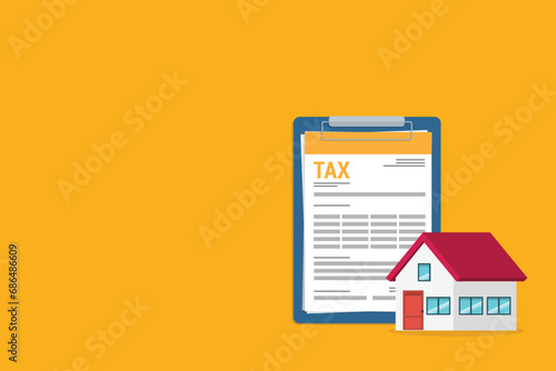 House, home with a tax bill	