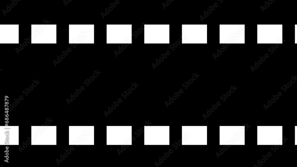 Film reel show reel-moving animation on a simple background. Movie reel cinema style moving block motion graphic. Film rolling effect. Film reel show reel-moving animation on a simple background. Movie reel cinema style moving block motion graphic. Film rolling effect.