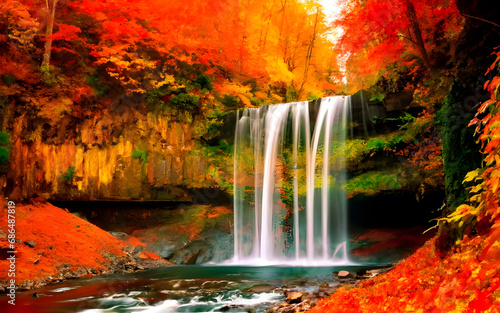 Harmony of Autumn, Cascading Colors in Nature's Embrace