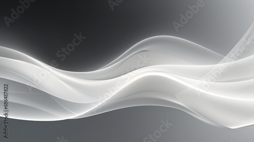 White abstract dynamic line wavy glowing
