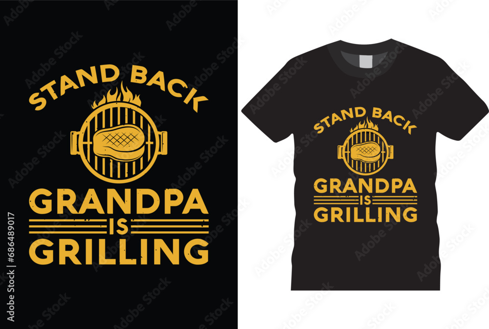 Mens Stand Back Grandpa is Grilling Tshirt Funny Fathers Day BBQ Tee for Guys Mens Stand Back Grandpa is Grilling Tshirt Funny Fathers Day BBQ Tee for Guys
