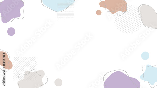 カラフルで抽象的な液体シェイプのベクターイラストセット