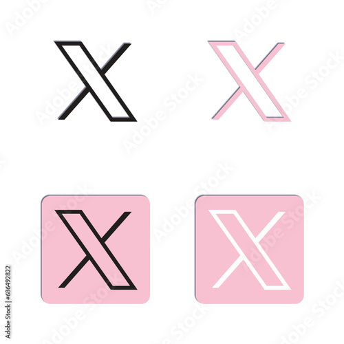 latter x logo design vector design 