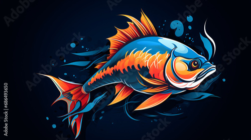 Zander logo fish